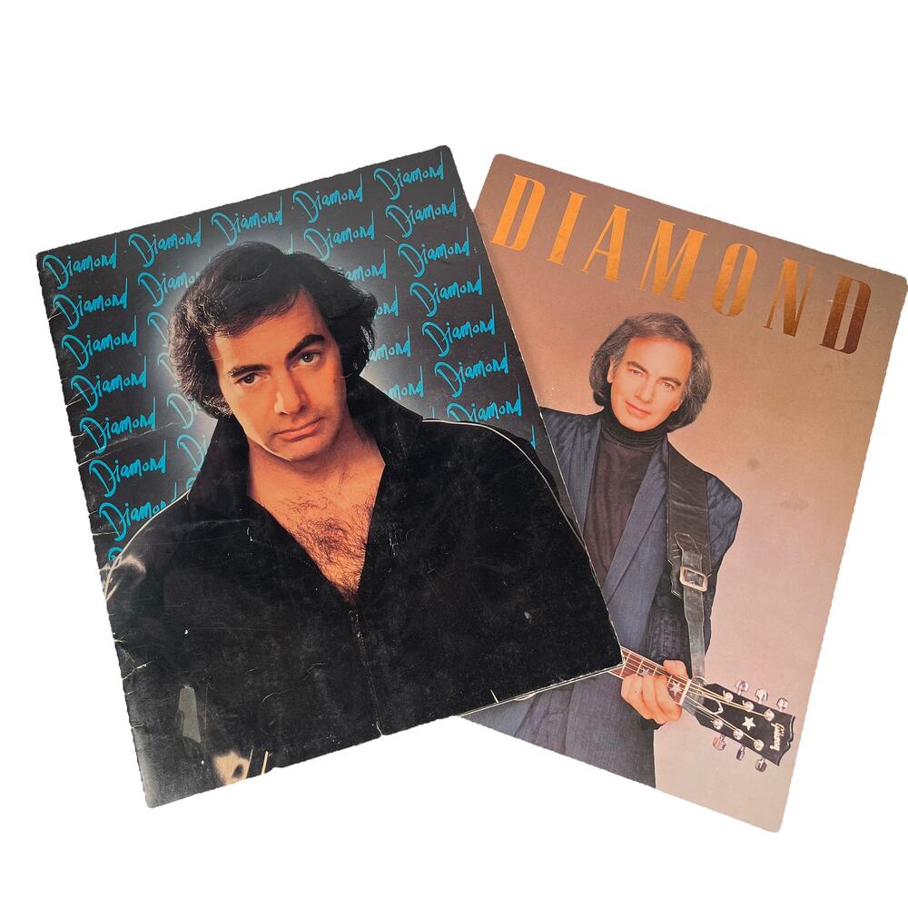 Neil Diamond Concert Program and Clipping Lot Heartlight 1982 + 1989